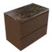 Saniclass Badkamermeubelset - 80x45x63cm - Noche natuurstenen topblad dark emperador - 1 kraangat - 2 lades - mat walnut pure (hout) SW1420803/SW1242385