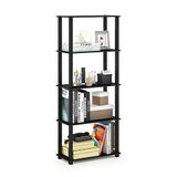 Furinno Turn-S-Tube 5-traps multifunctioneel rek met vierkante buizen, Americano/zwart
