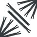 Trimz 25 cm Zwart one-Way End Stop Zip met 4mm Tanden 10 Stks