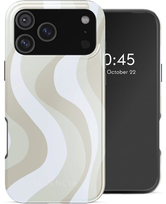 Selencia Hoesje - Geschikt voor Apple iPhone 17 Pro Max - Backcover geschikt voor MagSafe - Desert Waves Beige