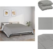 vidaXL Verzwaringsdeken 220x260 cm 15 kg stof grijs