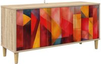 vidaXL - Tv-meubel - HEESCH - 102 x 33 x 50 cm - Sonoma Bewerkt hout