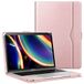 FINTIE Hoesje compatibel met MacBook Air 13,6 inch (2024/2022) M3/M2 Chip, Macbook Air 13,3 inch (2020-2018), MacBook Pro 13 inch (2020-2016), premium PU-lederen beschermende foliohoes, roségoud
