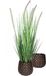Mega Collections Pebblo Plantenpot/bloempot - 2x - Keramiek/geglazuurd - Bruin - Druppels - D15 x H13 cm