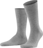 FALKE Sensitive London sokken voor heren, zachte randen, niet samendrukken, geschikt voor diabetici, platte teennaad, ademend, katoen, 1 paar, Grijs (Light Grey Melange 3390)