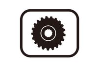 SHIMANO CS-9000 Rondsel Silver/Black One Size