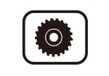SHIMANO CS-9000 Rondsel Silver/Black One Size