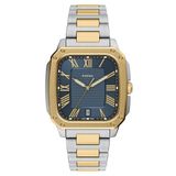 Fossil Montre Homme 42 mm Argenté Bleu Acier