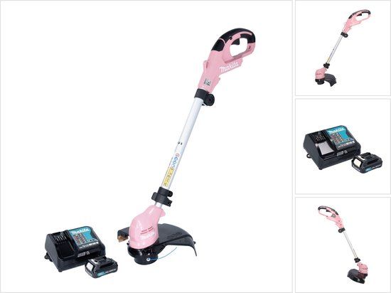 Makita UR100DSAP 12V Cordless String Trimmer - 260mm - Pink - Includes Battery and Charger