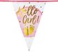 Boland Folievlaggenlijn 'Hello girl!' Roze/Wit/Goud
