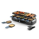 Philips Gourmetstel 2-in-1 5000-serie, temperatuurregeling, 1500 W | Gourmetstel ideaal voor 10 personen, groot grilloppervlak, 10 pannetjes, antiaanbaklaag, PFAS-vrij (HD6421/85)
