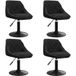 Maison Exclusive - Lot de 4 chaises pivotantes de salle à manger en velours noir
