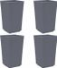 vidaXL Plantenbakken 4 stuks 32,5x32,5x57 cm polypropeen blauwgrijs