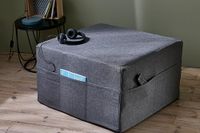 ABEIL Deluxe grijs extra bed verwarmer/matras met overtrek