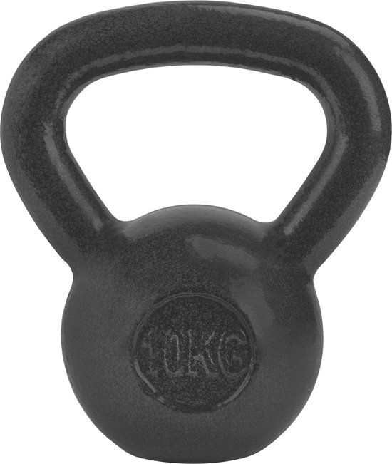 RYZOR Kettlebell 10 kg - Gietijzer - Grijs