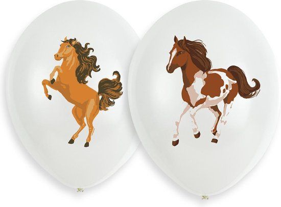 amscan RIETHMULLER - 6 latex ballonnen paardenmotieven 27 cm