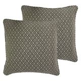 Paoletti Tangier Veer Gevulde Kussens (Twin Pack), Monochroom, 55 x 55 cm