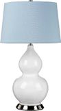 Elstead Lighting ISLA Tafellamp - E27 - Gepolijst Nikkel/Wit/Blauw