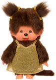 Sekiguchi Monchhichi Meisje In Gouden Glitterjurk 20 cm
