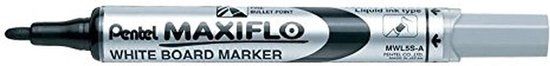 Pentel Whiteboardmarker MWL5S 1mm Zwart | 12 stuks