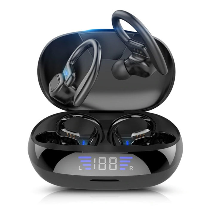 GDLYL W2 Draadloze Oortjes met Oorhaak Sport - Touch Control - TWS Bluetooth 5 0 Wireless Pods Earphones Earbuds Zwart