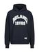 19V69 ITALIA Sweatshirt 'Quentino College' donkerblauw / lichtgrijs / wit