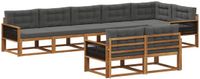 vidaXL - Acacia Houten Loungeset Bank 8-Persoons Natuurlijk en Antraciet