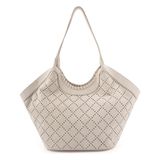 FREDsBRUDER Leren schoudertas Hey Lovely Collection Midi Shopper Creamy Cream crème
