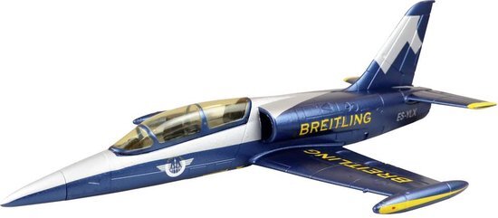 AMEWI 24095 AMXFlight L-39 Albatros, Breitling Design, RC vliegtuig, afstandsbediening, EPO, PNP, blauw-zilver