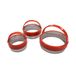 Zenker 43028 uitsteekvormpjes, rond, met handvat, kunststof en roestvrij staal, rood, 5/6,4/7,5 cm