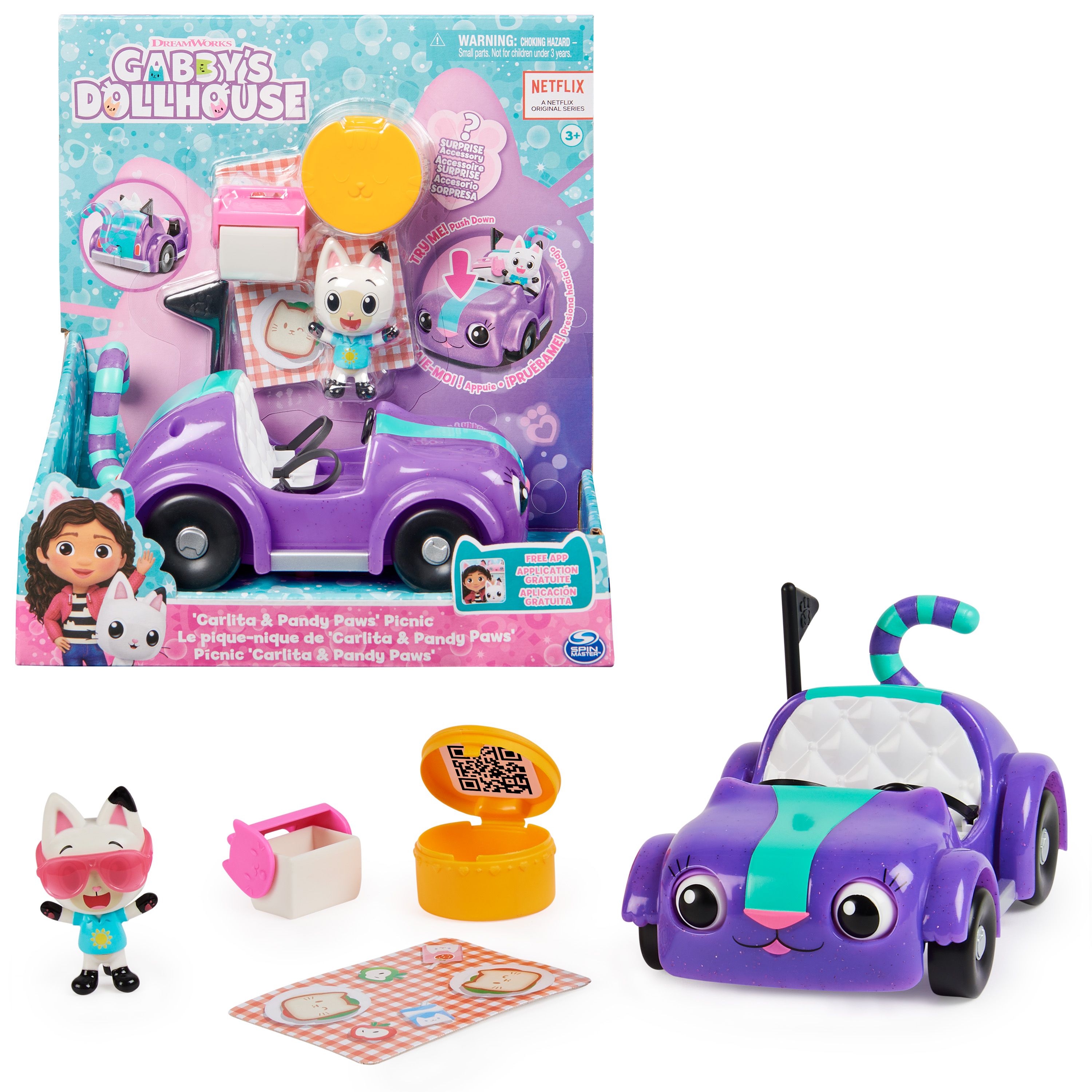 Gabby's Poppenhuis Gabby's Dollhouse Carlita's Vehicle with Pandy Paws Figure Vehicle Toy