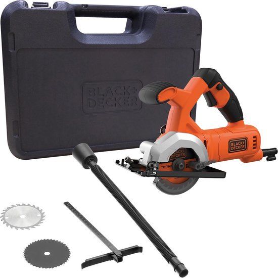 BLACK+DECKER BES510K-QW Mini cirkelzaag - 400W - 85mm - incl. accessoires en koffer