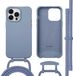 imoshion Housse arrière de couleur avec cordon amovible avec MagSafe pour l'Apple iPhone 14 Pro Max - Ash Blue