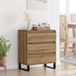 Vidaxl – Buffet Moderne En Bois D'Ingénierie – Dimensions 60 X 35 X 70 Cm – Design Minimaliste Avec Pieds En Fer – Grand Espace De Rangement