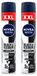 NIVEA MEN Invisible Black & White Original Antitranspirant Deospray 200 ml - Voordeelverpakking - 2 stuks