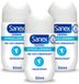 Sanex 3 x Dermo Déodorant Roller - Hypoallergénique - 48h Anti-Transpirant - 50 ml