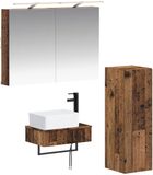 vidaXL Badkamerkast set 4 st Oud hout Bewerkt hout