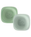 nip Babybak, vanaf 4 maanden, ergonomische schokbestendige babyschaal van meer dan 90% hernieuwbare grondstoffen, 2 stuks, lichtgroen