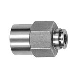 Riegler 846.012-12 ES Rechte steekschroefverbinding, buitenzeskant, G 1/2 i, voor buitenslang Ø 12 mm, werkdruk max. 20 bar, roestvrij staal 1.4404