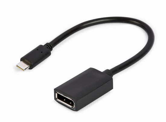 Gembird USB-C naar DisplayPort Adapterkabel - 4K Resolutie - 15 cm - Zwart