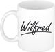 Bellatio Decorations Wilfred Naam koffiemok - Beker - Wit - Keramiek