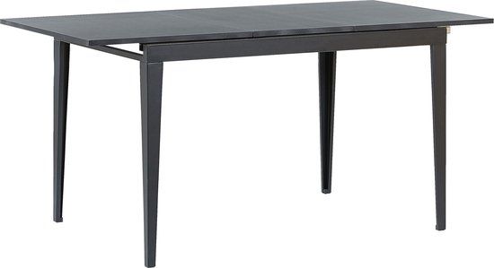 Beliani NORLEY Uitschuifbare Eettafel - Zwart - 80 x 120/160 cm - MDF - Retro & Vintage