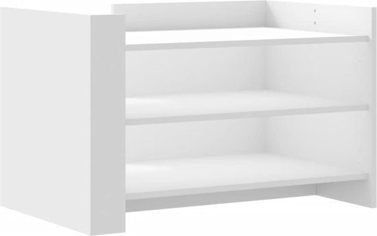 vidaXL Salontafel - 80x50x50 cm - Hout - Wit - Modern