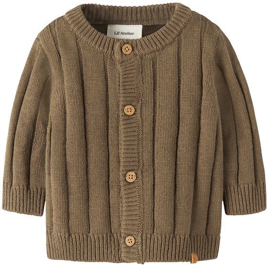 Lil' Atelier Baby Vest gebreid biologisch katoen maat 68 Kangaroo