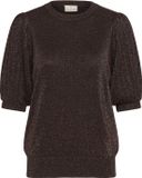 Kaffe KAregina Pleat Pullover Dames Trui - Coffee Bean