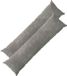 vidaXL - Kussensloop - 2 stuks - HEERLEN - Donkergrijs - 40 x 145 cm - Katoensatijn