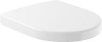 Famanu Abattant de WC compact en D avec mécanisme Softclose - Couvercle de toilette en Duroplast, amovible et blanc brillant