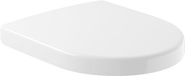 Famanu Abattant de WC compact en D avec mécanisme Softclose - Couvercle de toilette en Duroplast, amovible et blanc brillant