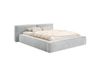 Lit coffre 180 x 200 avec sommier, en velours, gris clair