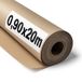 OFITURIA Naturbruin kraftpapier, 70 g/m², rol 0,90 x 20 m, verpakking met 6 rollen, gerecycled papier voor verpakkingen, knutselen en decoratie, scheurvast, geschikt voor acryl- en olieverf